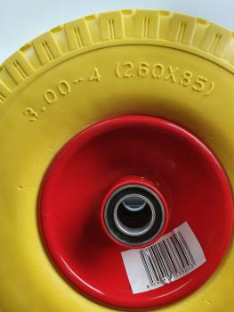 2X PU RAD Ø 260 X 85 3.00-4 INDUSTRIELAGER SACKKARRE NABELÄNGE 70 MM